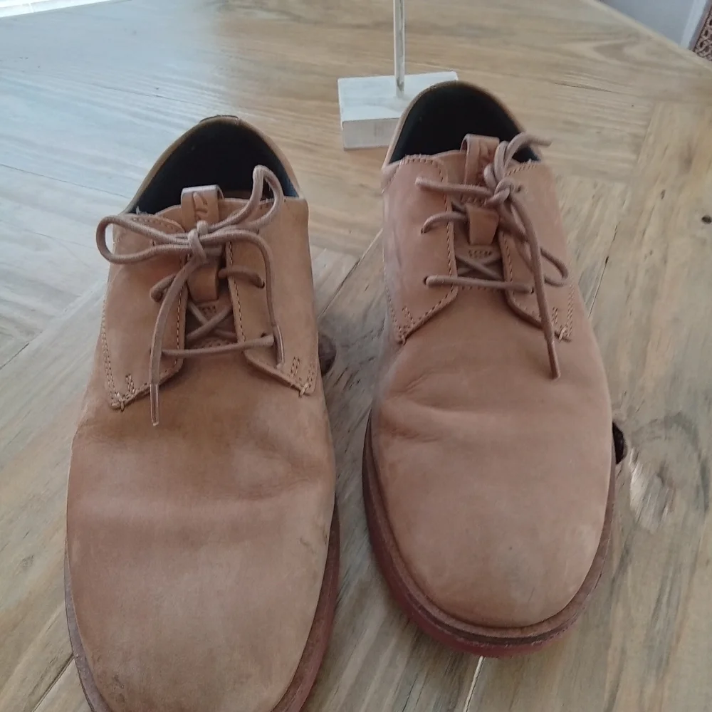 Men's Clarks Clarkdale Derby Tan Leather Shoes Size 9 Active Air Insoles
